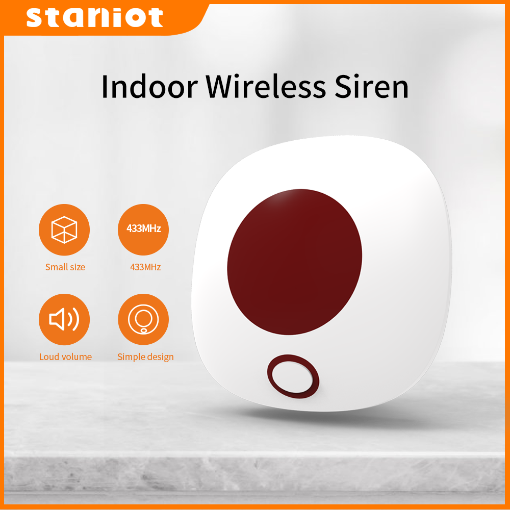 Sim Gsm Alarm - Staniot Indoor Draadloze Sirene 433Mhz Inbraak